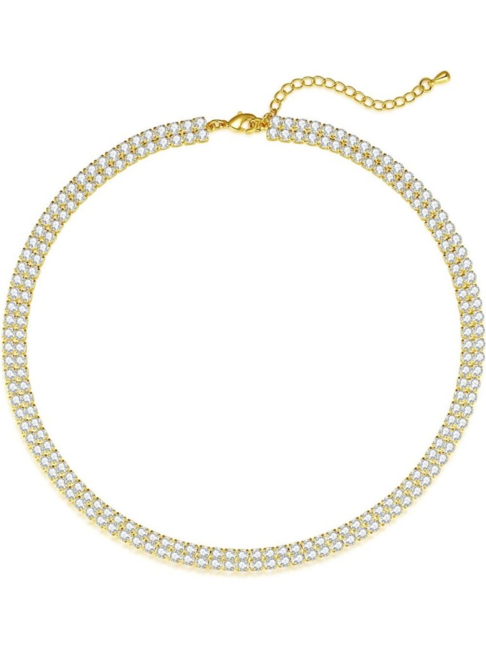 Dainty Rhinestone Butterfly Choker Necklace - 14K Gold Plated Faux Diamond Chain
